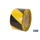 CINTA BALIZAM. AMARILLA/NEGRA 80MM X 200MTS