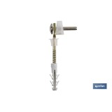 SET 2 PCS TORNILLOS HORIZONTALES FIJACIÓN INODORO 5 X 75