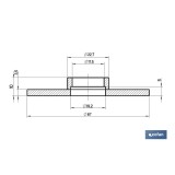 GOMA Ø19,2 x Ø67 x 3,5 MM CIERRE CON CUELLO PARA DESCARGADOR CISTERNA BAJA