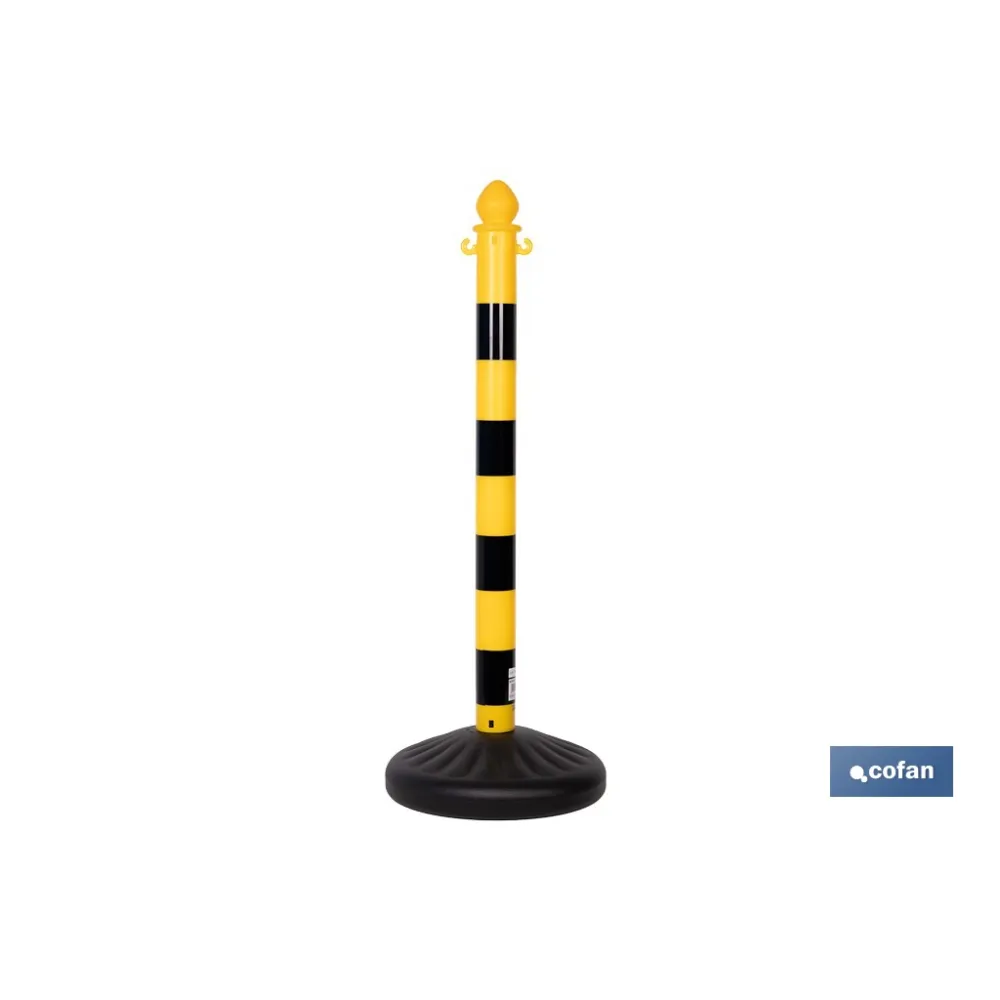 POSTE Y BASE PARA CADENA (AMAR/NEGRO) 1M