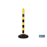 POSTE Y BASE PARA CADENA (AMAR/NEGRO) 1M