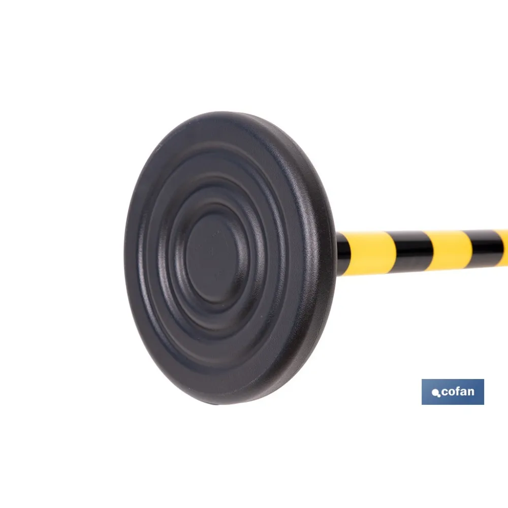 POSTE Y BASE PARA CADENA (AMAR/NEGRO) 1M