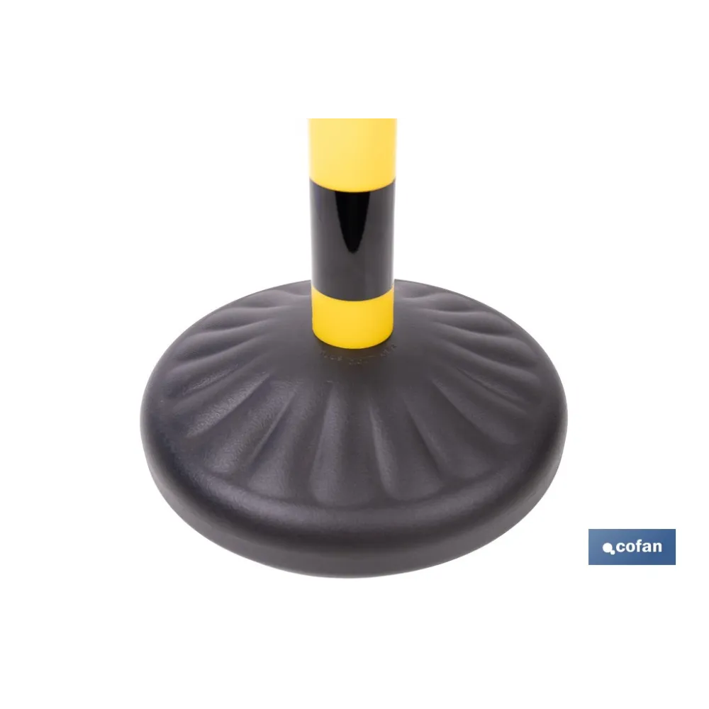 POSTE Y BASE PARA CADENA (AMAR/NEGRO) 1M