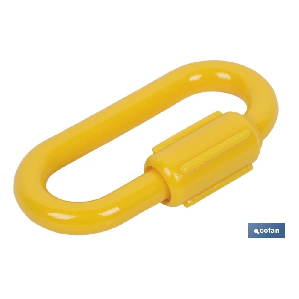 ESLABON UNION CADENA PLÁSTICO 8mm AMARILLO