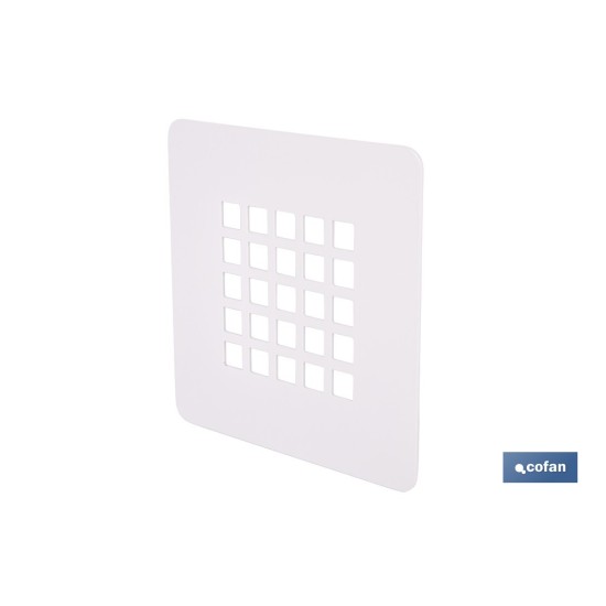 REJILLA DUCHA BLANCO MATE 125 X 125 MM