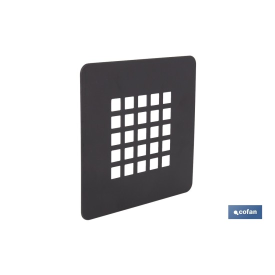 REJILLA DUCHA NEGRO MATE 125 X 125 MM