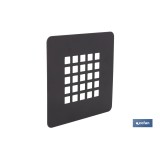 REJILLA DUCHA NEGRO MATE 125 X 125 MM