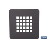REJILLA DUCHA NEGRO MATE 125 X 125 MM