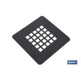 REJILLA DUCHA NEGRO MATE 125 X 125 MM