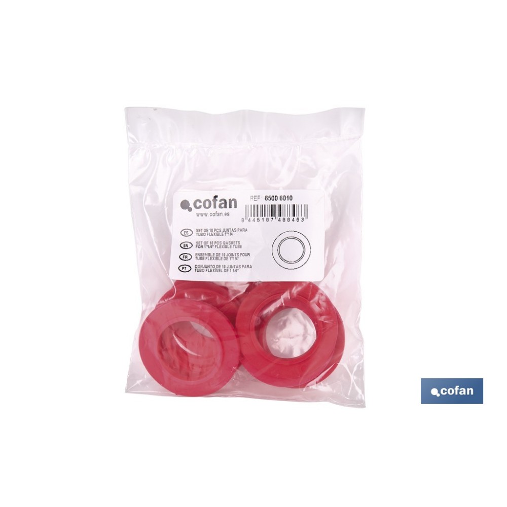 SET DE 10 PCS JUNTAS PARA TUBO FLEXIBLE 1 1/4