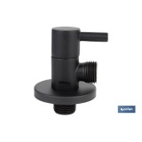 VÁLVULA DE ESCUADRA 1/2 x 1/2 MODELO LUX NEGRA