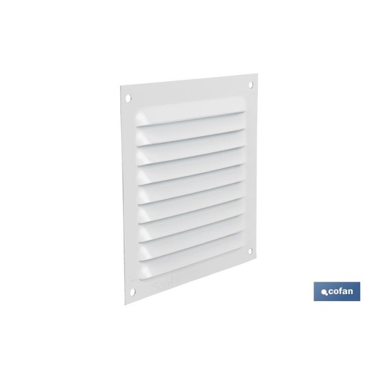 REJILLA DE VENTILACIÓN ALUMINIO BLANCO 10 X 10 CM