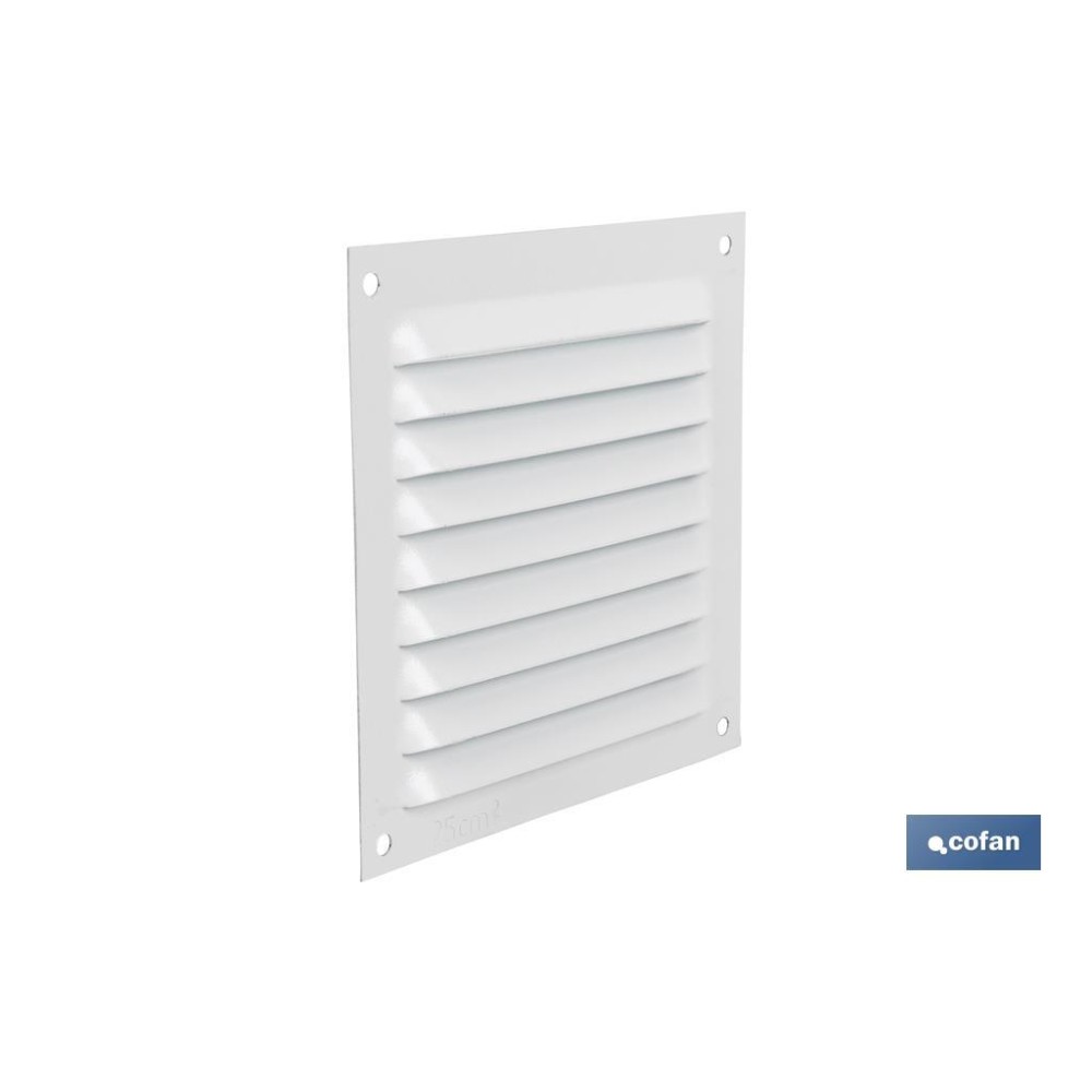 REJILLA DE VENTILACIÓN ALUMINIO BLANCO 10 X 10 CM