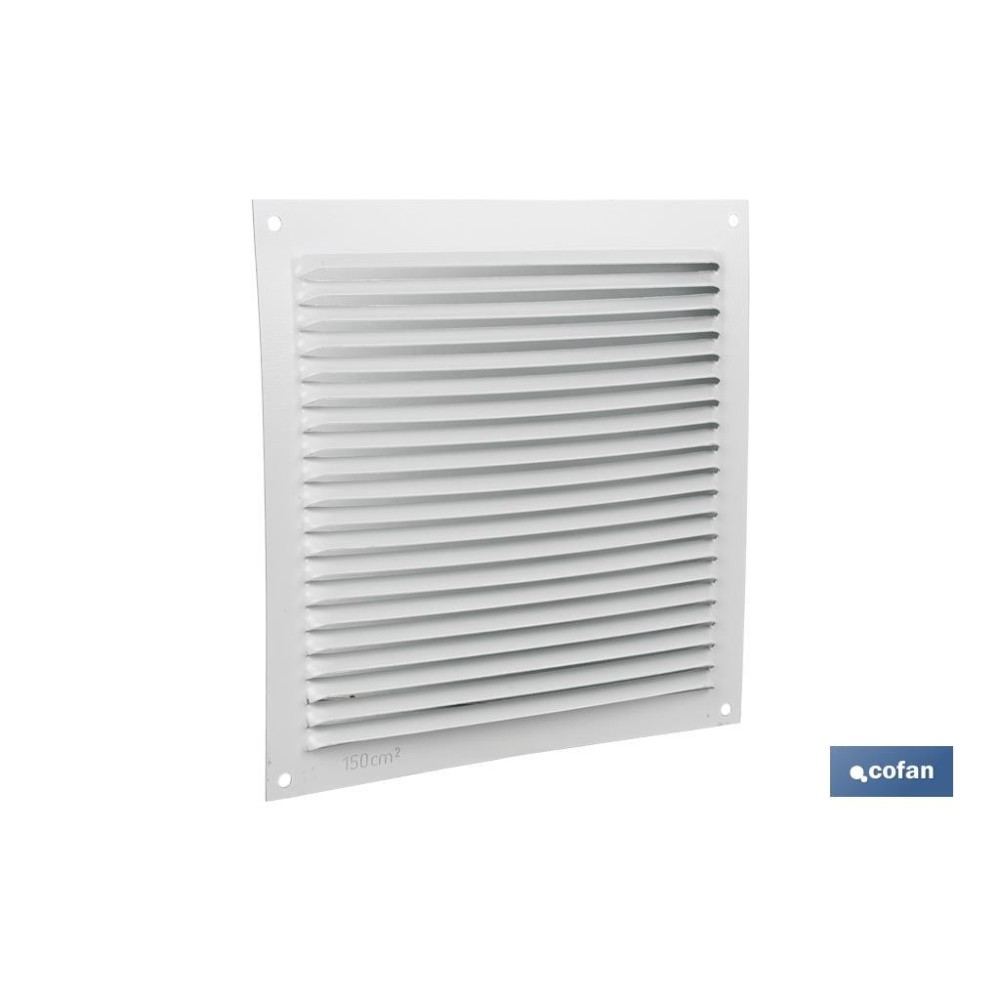 REJILLA DE VENTILACIÓN ALUMINIO BLANCO 17 X 17 CM