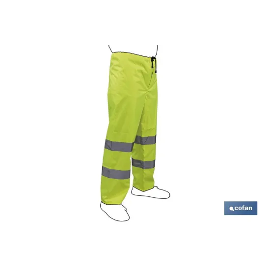 PANTALÓN DE LLUVIA DE ALTA VISIBILIDAD MODELO RIGEL AMARILLA TALLA XL