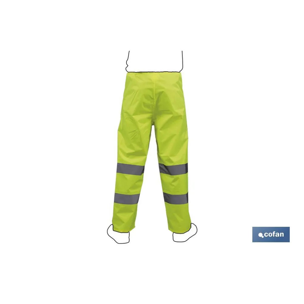 PANTALÓN DE LLUVIA DE ALTA VISIBILIDAD MODELO RIGEL AMARILLA TALLA XL