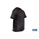 CAMISETA TRANSPIRABLE MODELO PILOTE NEGRA 160 g/m2 TALLA-S