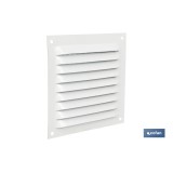 REJILLA DE VENTILACIÓN ALUMINIO BLANCO CON MOSQUITERA 30 X 30 CM