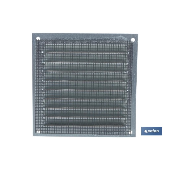 REJILLA DE VENTILACIÓN ALUMINIO BLANCO CON MOSQUITERA 30 X 30 CM
