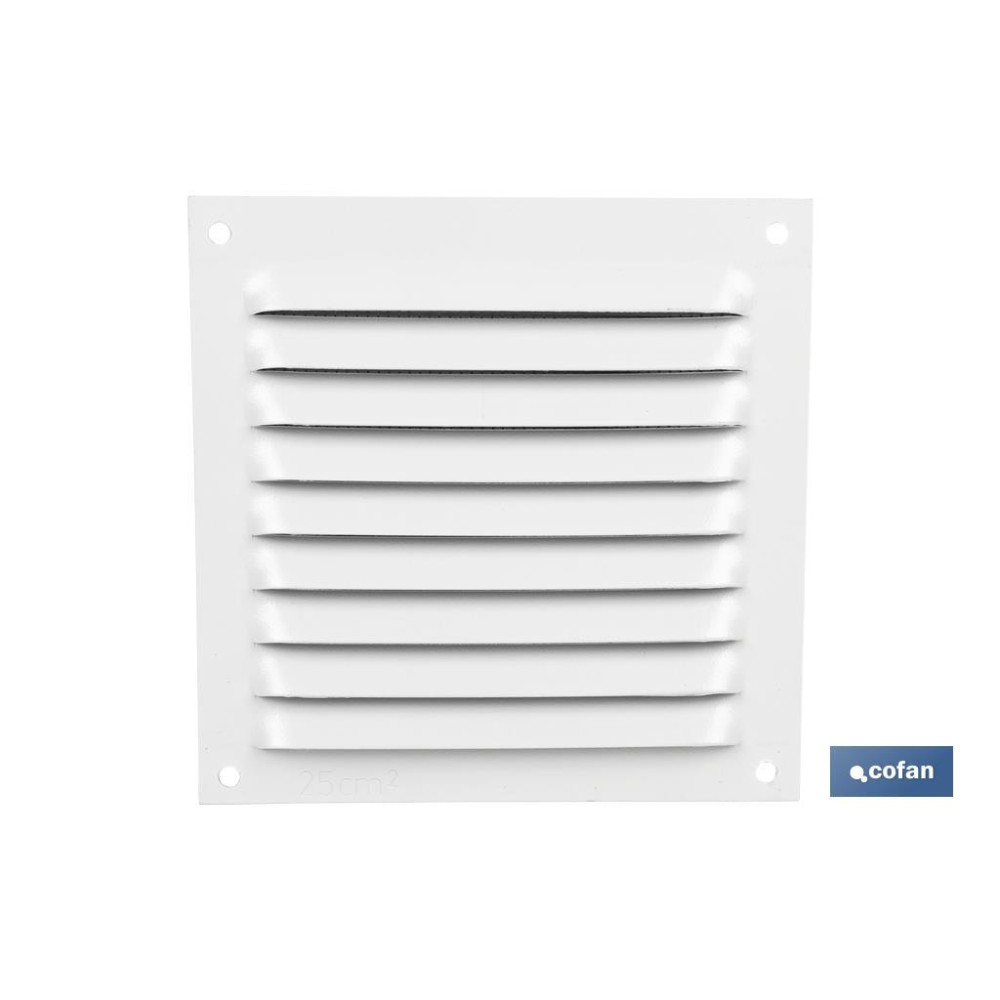 REJILLA DE VENTILACIÓN ALUMINIO BLANCO CON MOSQUITERA 30 X 30 CM venta unitaria