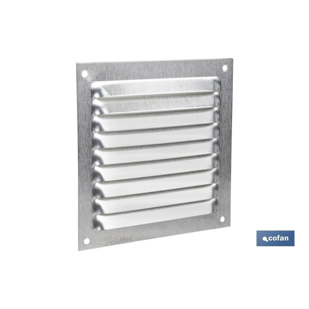 REJILLA DE VENTILACIÓN ALUMINIO 10 X 10 CM