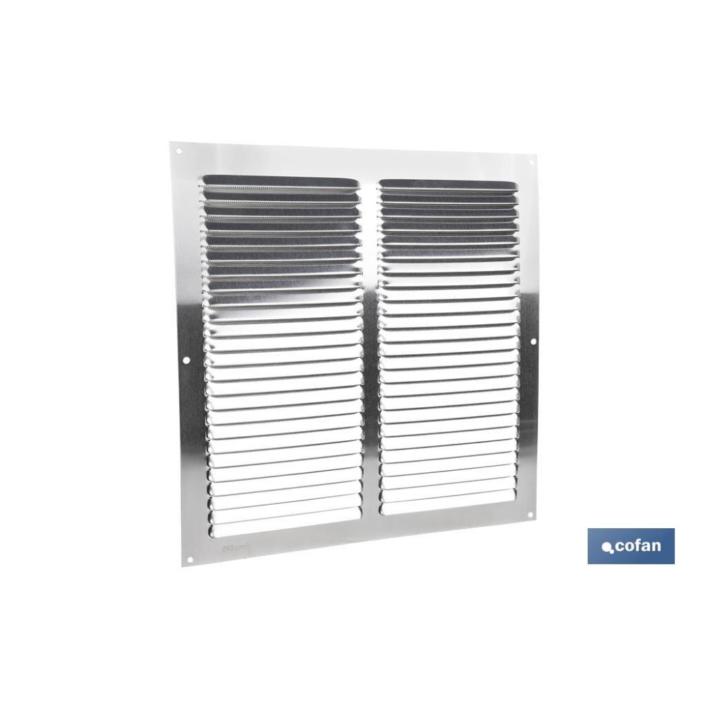 REJILLA DE VENTILACIÓN ALUMINIO CON MOSQUITERA 30 X 30 CM
