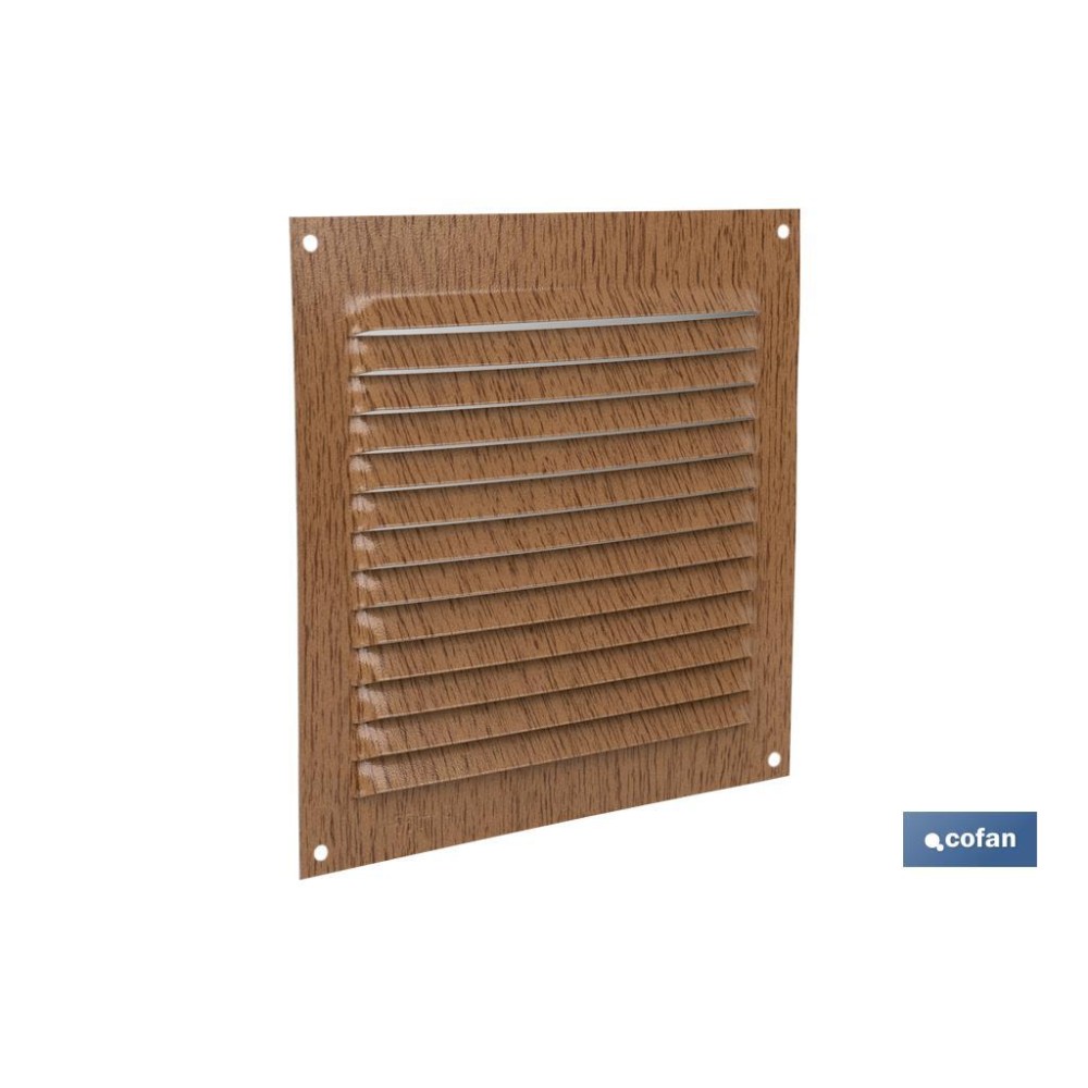REJILLA DE VENTILACIÓN ALUMINIO MADERA 15 X 15 CM