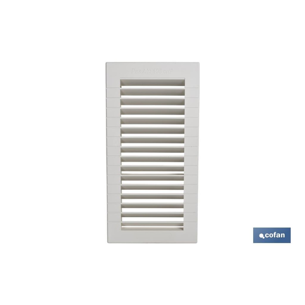 REJILLA DE VENTILACIÓN ABS PARA EMPOTRAR 13 X 26 CM