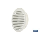 REJILLA DE VENTILACIÓN ALUMINIO-ABS BLANCO PARA EMPOTRAR A TUBO Ø12 CM