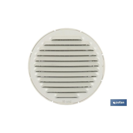 REJILLA DE VENTILACIÓN ALUMINIO-ABS BLANCO PARA EMPOTRAR A TUBO Ø12 CM venta unitaria