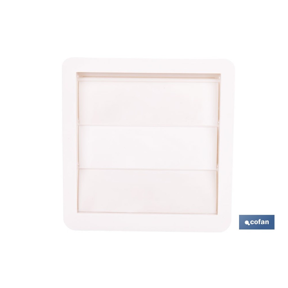REJILLA DE VENTILACIÓN ABS BLANCO LAMAS MÓVILES Ø10 CM
