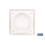 REJILLA DE VENTILACIÓN ABS BLANCO LAMAS MÓVILES Ø10 CM