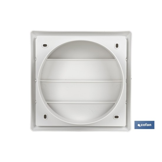 REJILLA DE VENTILACIÓN ABS BLANCO LAMAS MÓVILES Ø12 CM