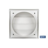 REJILLA DE VENTILACIÓN ABS BLANCO LAMAS MÓVILES Ø15 CM