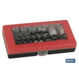 SET MINI CARRACA, VASOS Y PUNTAS 1/4 23 pcs.