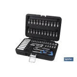 MALETIN 57 PCS PROFESIONAL VASOS Y PUNTAS 1/4