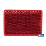 CATADIÓPTRICO RECTANGULAR ROJO 56 X 39 MM CON ADHESIVO