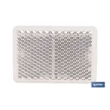 CATADIÓPTRICO RECTANGULAR BLANCO 56 X 39 MM CON ADHESIVO