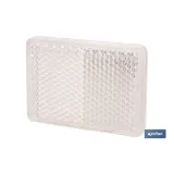CATADIÓPTRICO RECTANGULAR BLANCO 56 X 39 MM CON ADHESIVO