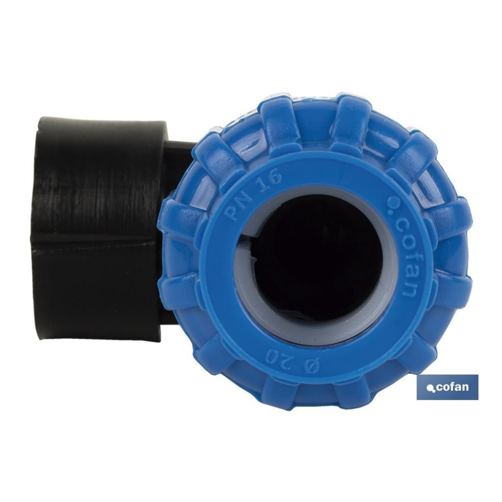 CODO 90° ROSCA HEMBRA PP PN16 63 X 1 1/2