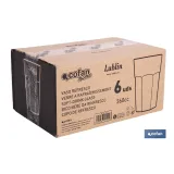 PACK 6 UDS VASO REFRESCO 36 CL MODELO LUBLIN