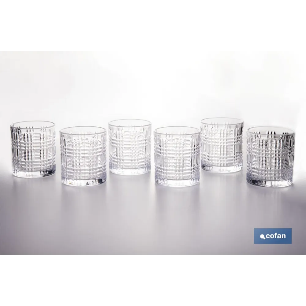 PACK DE 6 UDS VASO CON RELIEVE 27,5 CL