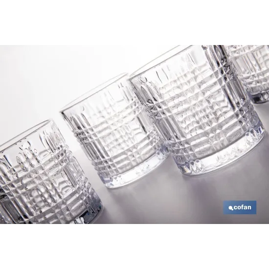 PACK DE 6 UDS VASO CON RELIEVE 27,5 CL