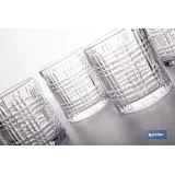 PACK DE 6 UDS VASO CON RELIEVE 27,5 CL