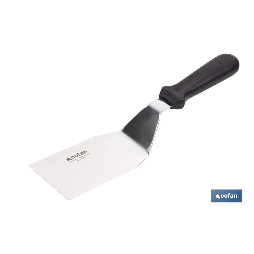 ESPÁTULA ACODADA INOXIDABLE PARA BARBACOA 27,5 X 7,5 CM
