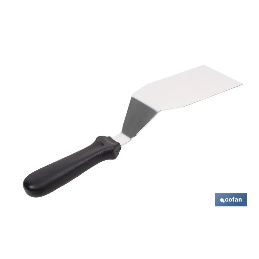 ESPÁTULA ACODADA INOXIDABLE PARA BARBACOA 27,5 X 7,5 CM