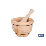 MORTERO DE MADERA CON MAZA Ø14 CM