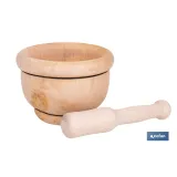 MORTERO DE MADERA CON MAZA Ø14 CM
