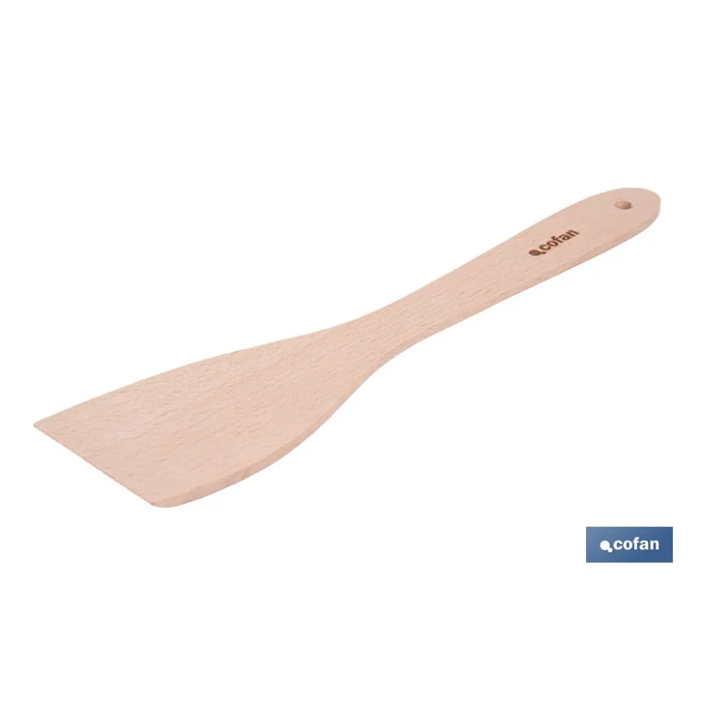 PALETA DE MADERA CON MANGO PLANO SIN RANURAS 30 CM