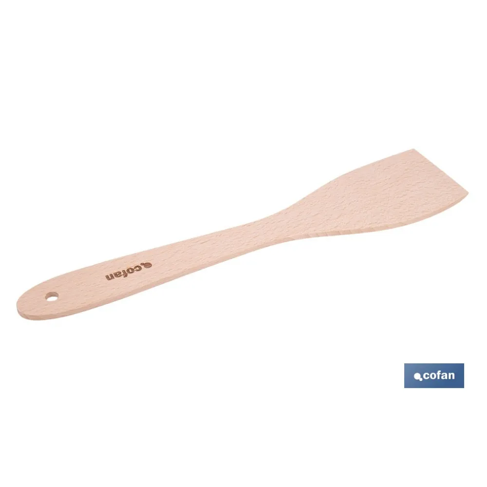 PALETA DE MADERA CON MANGO PLANO SIN RANURAS 30 CM